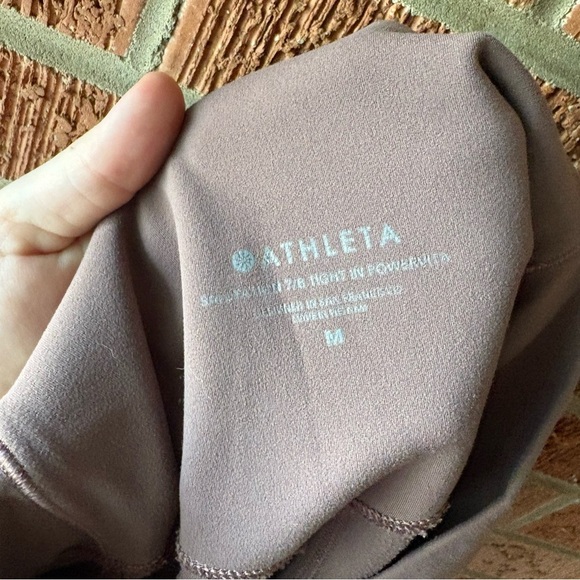 Athleta Brown High Waisted 7/8 Length Leggings Size Medium - Picture 5 of 6